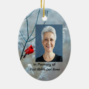  Memorial  Keepsake Cardinal Red Bird  Ceramic Ornament