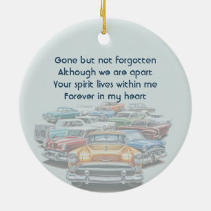Memorial Keepsake Classic Vintage Car  Ceramic Ornament