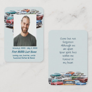 Memorial Keepsake Classic Vintage Car Vehicle Business Card
