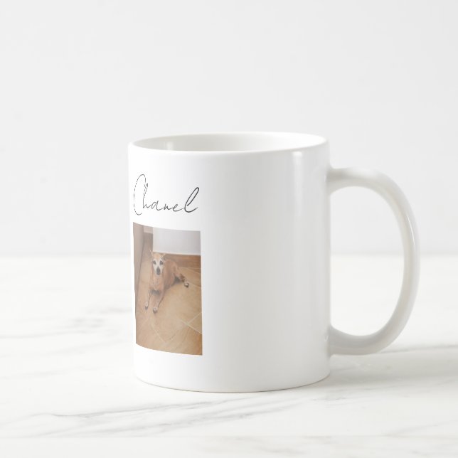 Memorial Keepsake Custom Pet's Photo And Name  Coffee Mug (Right)