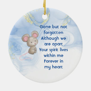 Memorial Keepsake Cute Little Mouse Children Ceramic Ornament