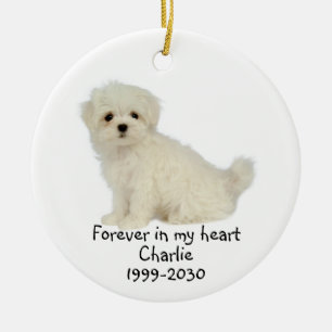 Memorial Keepsake Dog Pet Animal Ceramic Ornament