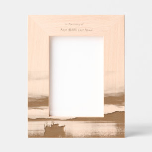 Memorial Keepsake Fishing Boat Fisherman Etched Frames