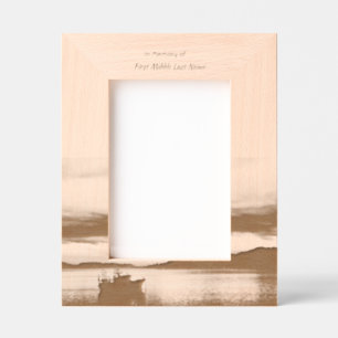 Memorial Keepsake Fishing Boat Fisherman Etched Frames