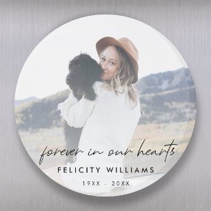 Memorial Keepsake   Forever in our Hearts Photo Magnet