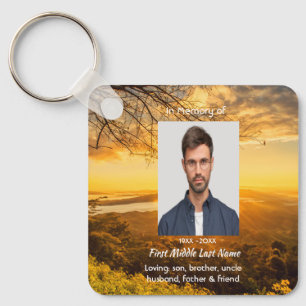 Memorial Keepsake Golden Sunrise Key Ring