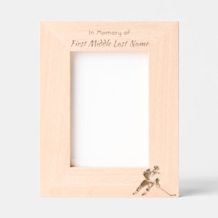 Memorial Keepsake Hockey Player Sport Etched Frames