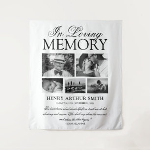 Memorial Keepsake   In Loving Memory 5 Photo Tapestry