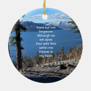 Memorial Keepsake Lake Forest Trees Ceramic Ornament