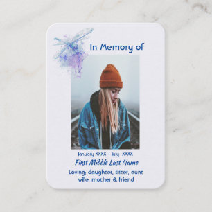  Memorial Keepsake Memorial Dragonfly  Business Card