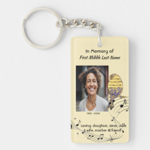 Memorial Keepsake Music Bird Key Ring