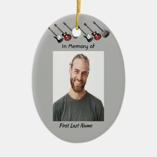  Memorial Keepsake Musician Guitar Music  Ceramic Ornament