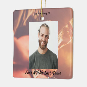 Memorial Keepsake Musician Piano Guitar Ceramic Ornament