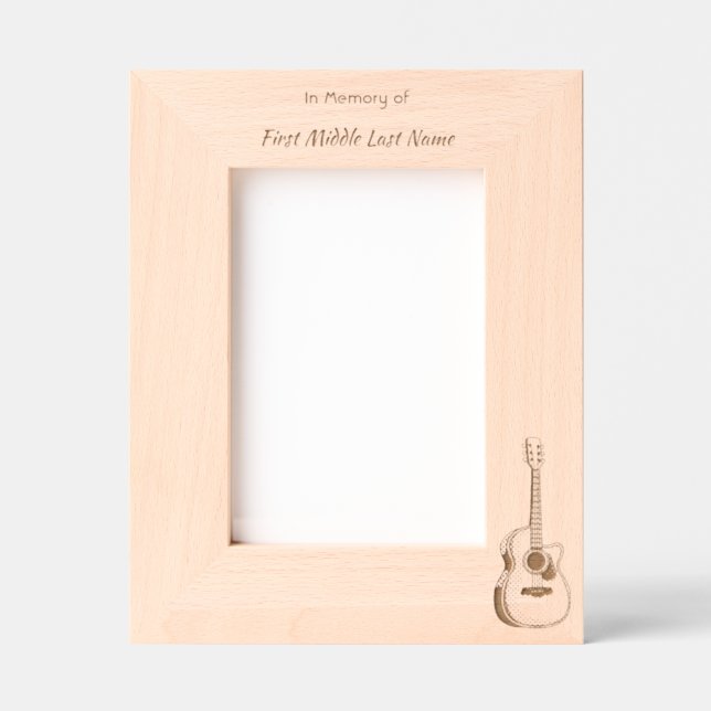  Memorial Keepsake Musician Piano Guitar Etched Frames (Front)