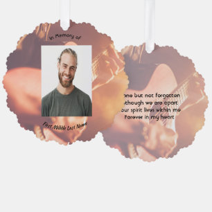 Memorial Keepsake Musician Piano Guitar Tree Decoration Card