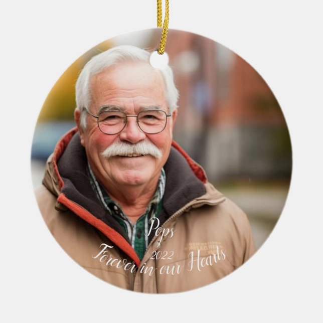 Memorial Keepsake Personalised Christmas Ornament (Front)