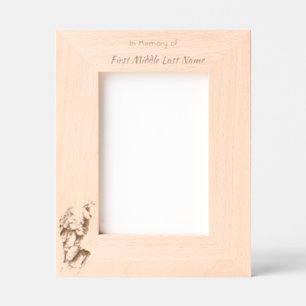 Memorial Keepsake Photo Barn Owl Bird  Etched Frames