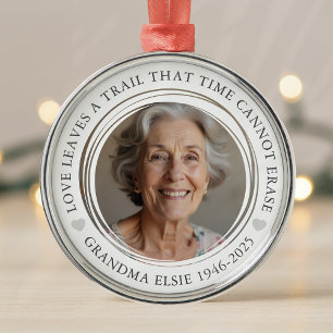 Memorial Keepsake Photo Sympathy Metal Ornament