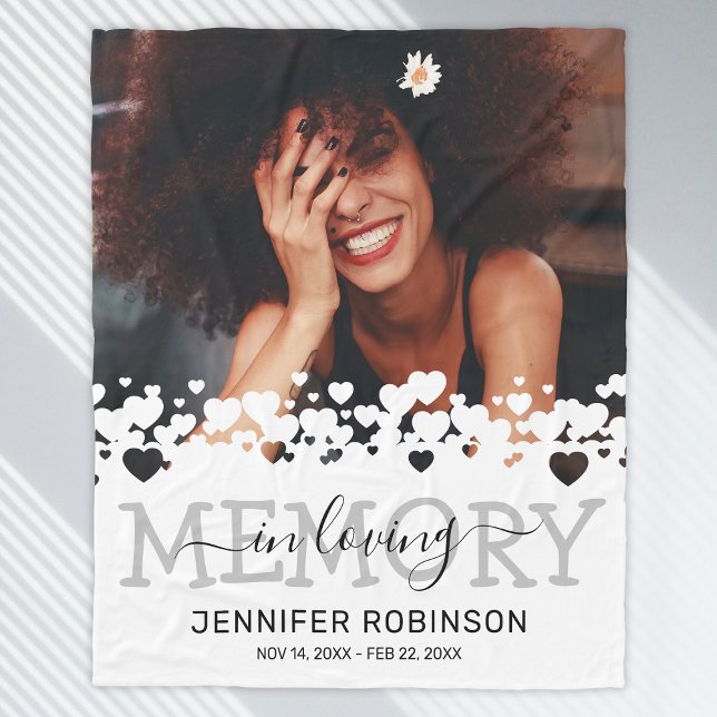 Memorial Keepsake Photo Tribute Fleece Blanket (Creator Uploaded)