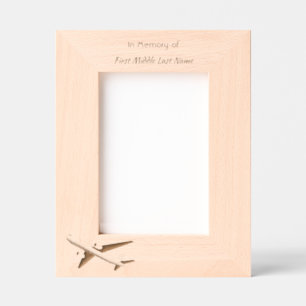 Memorial Keepsake Pilot Airplane Flying Etched Frames