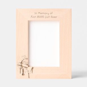 Memorial Keepsake Prayer Piano Musician Etched Frames