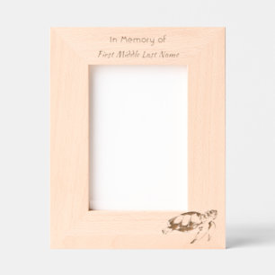 Memorial Keepsake Remembrance Beach Sea Turtle  Etched Frames