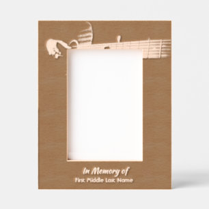 Memorial Keepsake Remembrance Music Guitar Etched Frames