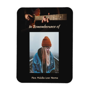 Memorial Keepsake Remembrance Music Guitar  Magnet
