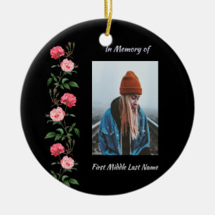  Memorial Keepsake  Roses Garden Flowers Ceramic Ornament