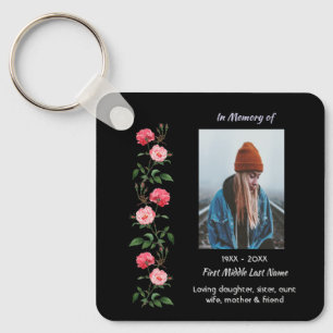 Memorial Keepsake  Roses Garden Flowers Key Ring