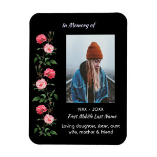  Memorial Keepsake  Roses Garden Flowers Magnet