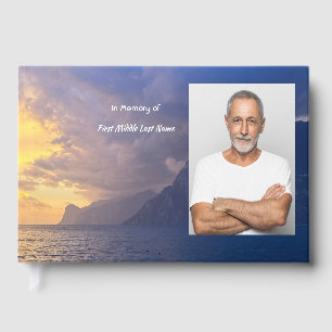 Memorial Keepsake Sea Sky Cloud Island  Guest Book