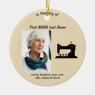 Memorial Keepsake Seamstress  Ceramic Ornament