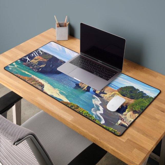 Memorial Keepsake Two Side Photo Personalised Desk Mat (Office 2)