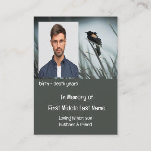 Memorial Keepsake Wetlands Marsh Blackbird Business Card