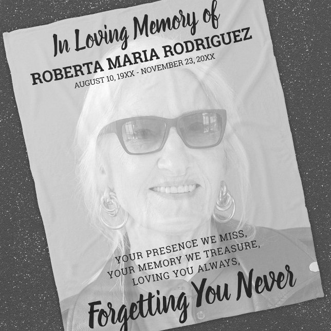 Memorial Large Photo Fleece Blanket (Creator Uploaded)