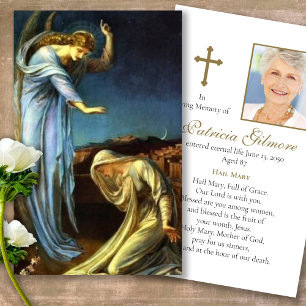 Memorial Loss Annunciation Prayer Sympathy Cards