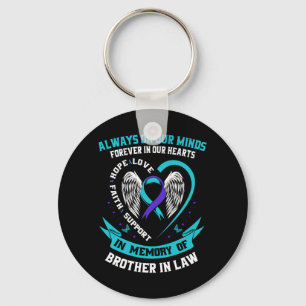 Memorial Loss Of Brother In Law Awareness Key Ring