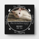 Memorial - Loss of Cat- Custom Photo/Name