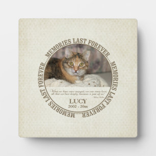 Memorial - Loss of Cat - Custom Photo/Name Plaque