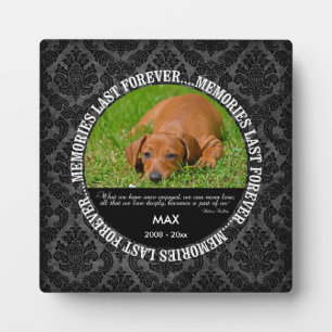 Memorial - Loss of Dog - Custom Photo/Name Plaque