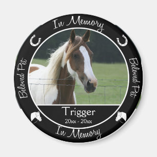 Memorial - Loss of Horse - Custom Photo/Name Magnet