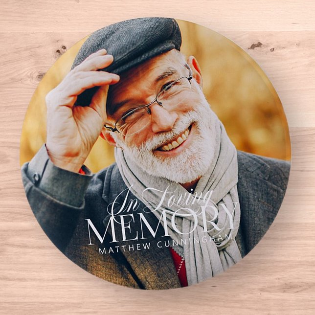 Memorial Loving Memory Simple Modern Photo 6 Cm Round Badge (Creator Uploaded)