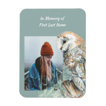 Memorial Memory Watercolor Barn Owl Bird