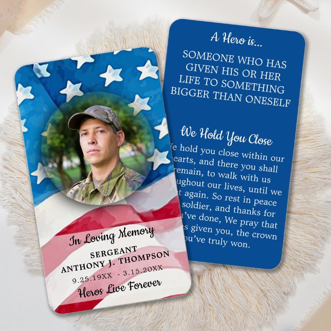 Memorial Military Fallen Soldier Prayer Card (Creator Uploaded)