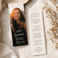 Memorial Mini Bookmark | Poem Prayer Keepsake Card