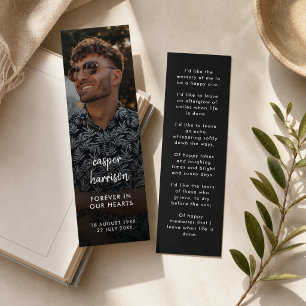 Memorial Mini Bookmark Prayer Poem Keepsake Card