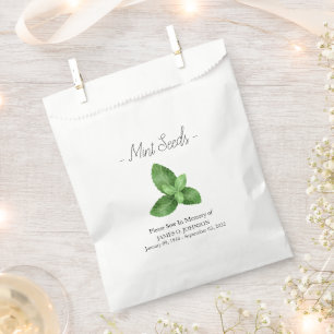 Memorial Mint Seed Funeral Favour Bag