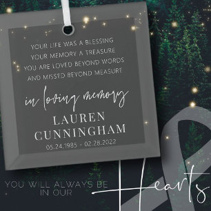 Memorial Modern Elegant Simple Chic Glass Tree Decoration