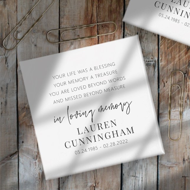 Memorial Modern Elegant Simple Chic Magnet (Creator Uploaded)